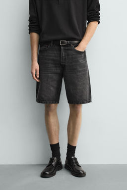 BERMUDA DENIM STRAIGHT FIT / Carb?n - Zara фото 2