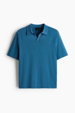 Polo en mezcla de seda Regular Fit