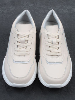 03-YJ435-2 BEIGE Кроссовки женские (натуральная кожа)