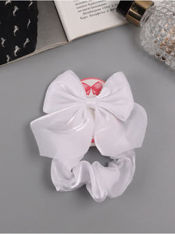 Цена за 6 шт. Набор для волос «Школьница», резинка 10 см, зажим 9 см, классик объём, белый