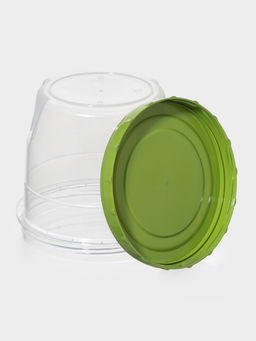 Цена за 2 шт. Банка для хранения продуктов, 1 л, пластик, прозрачная, крышка МИКС