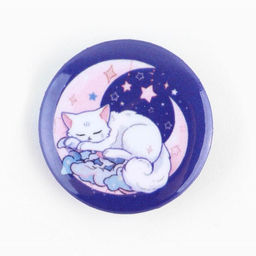 Цена за 10 шт. Значок металлический закатной Милые анимешки, d=2.5 см, МИКС