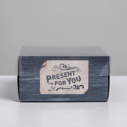Цена за 5 шт. Коробка под бенто-торт с PVC крышкой, кондитерская упаковка «Present for you», 12 х 6 х 11,5 см