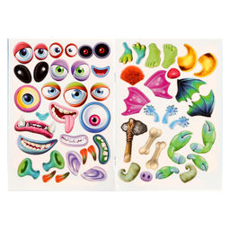 Цена за 3 шт. Книжка с наклейками «Создай своего монстрика. Клисарошка»