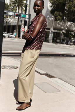 BLUSA LUNARES / Crudo / Granate - Zara фото 4