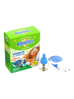 Комплект Mosquitall Нежная защита для детей, электрофумигатор + жидкость от комаров, 30 ночей, 30 мл