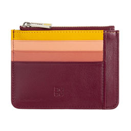 Итальянский кожаный кардхолдер DuDu серии Tiago | бордово-розовый