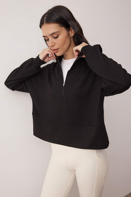 Siyah Fermuarl? Spor Orme Sweatshirt THMAW26SW00005