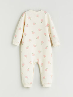 Bisiklet Yaka ?i?ekli K?z Bebek Tulum