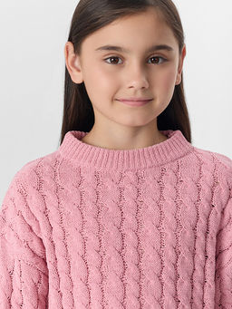 Джемпер для девочек розовый - Mark formelle фото 4