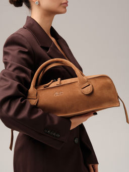 Замшевая сумка багет Doxie DBR 31157 св.коричневый фото 3