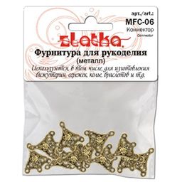 Zlatka Коннектор MFC-06 20 х 19 мм 10 шт 01 под античное серебро  фото 3