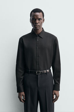 Рубашка CAMISA ESTRUCTURA EASY CARE черная