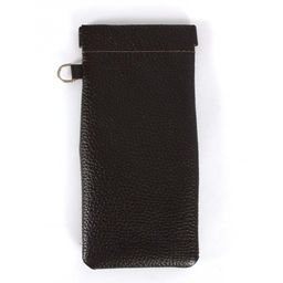 Футляр для очков Croco фо-725 (на пружинке) натуральная кожа коричневый флотер (116) 264190  фото 2