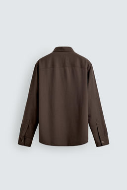 CAMISA FLUIDA RELAXED FIT / Marr?n - Zara фото 8