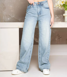 Джинсы #КТ6176, голубой