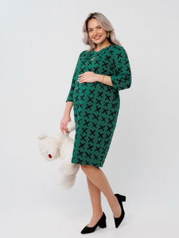 Платье женское П-193 (футер 2х нитка пенье г/к) Горчица