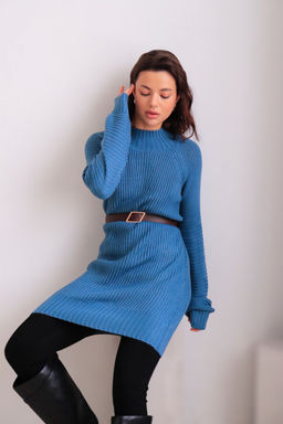 Martichelli Платье вязаное в цвете морской волны  фото 4