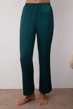 Cok Renkli Duz Dantel Detayl? Saten Dokuma Pijama Tak?m? THMAW26PT00008