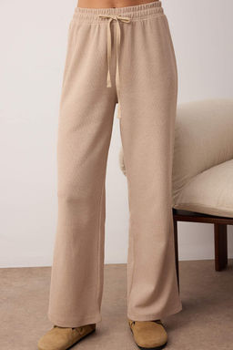 Bej Bel Baglama Detayl? Waffle Orme Pijama Tak?m? THMAW26PT00050