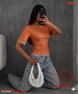 Футболка женская с кружевом - Bruno фото 5