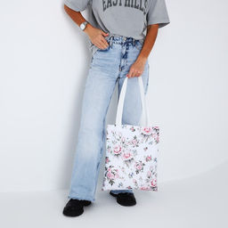 Сумка шопер Розы, 35х0.5х40 см, отд без молнии, без подклада, белая