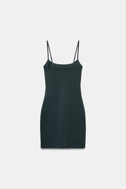 VESTIDO TIRANTES MEZCLA POLIAMIDA / VERDE - Zara фото 4