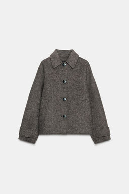 HERRINGBONE SHORT COAT