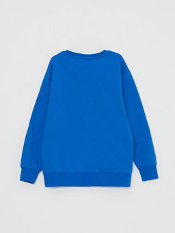 Bisiklet Yaka Mickey Mouse Bask?l? Y?lba?? Temal? Uzun Kollu Erkek ?ocuk Sweatshirt - Waikiki фото 3