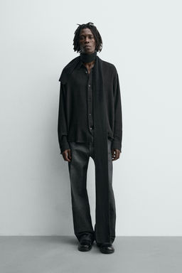 VISCOSE/COTTON TEXTURED SHIRT