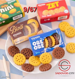 Набор фигурных ластиков печеньки 5 шт