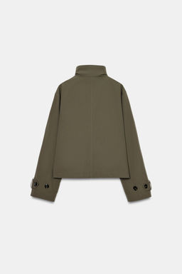 TRENCH CORTA CRUZADA / Khaki oscuro - Zara фото 6