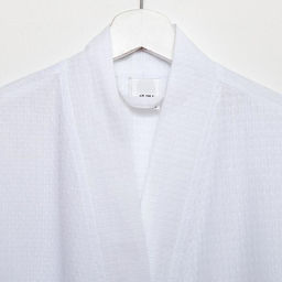 Халат вафельный женский Экономь и Я рукав 3/4 цвет белый размер 50-52, 100% хлопок, 200 г/м²