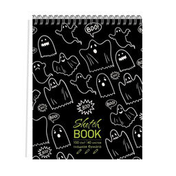 Скетчбук ВООООО! 125х160 мм 40 листов А6+ евроспираль крафт мат.лам.