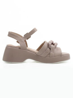 08-XL693-3 GRAY/BEIGE Босоножки женские (натуральная кожа)