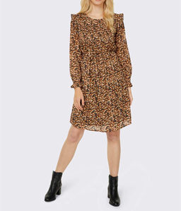 Платье, шоколадно-бежевое - Linea tesini фото 3