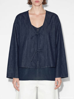 V Yaka Ba?lama Detayl? Jean Bluz