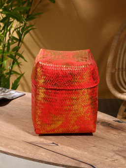 Корзинка плетёная «Голден», 25×25×30 см, розовая