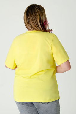 Арт. 3-1150 Футболка женская 50-58 (5 шт) Цвет:желтый - Калинка фото 18