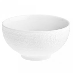 Русь Пиала фарфоровая 350мл, д11,7х6,2см, белый, рельефный декор (Китай)