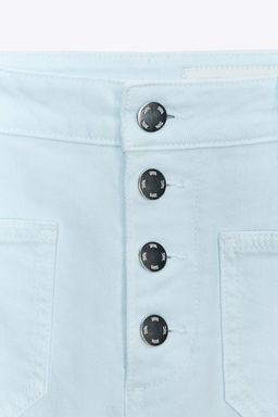Z1975 HIGH-WAIST FLARE JEANS WITH BUTTONS - Zara фото 10