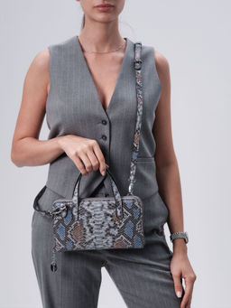 Сумка кожаная Azaro 30850 питон-адамантин