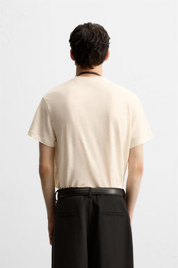 100% LINEN T-SHIRT - Zara фото 3