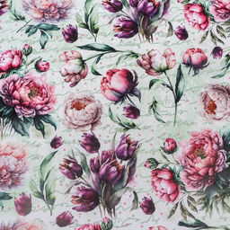 Цена за 10 шт. Бумага упаковочная, глянцевая Акварель, 69 х100 см - UPAK LAND фото 3