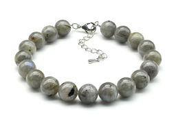 Браслет из лабрадора шарик 10мм, 21см