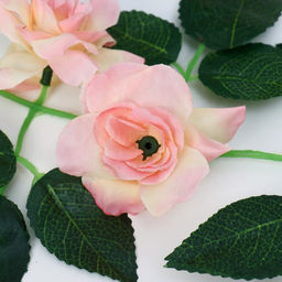 Цена за 5 шт. Лиана искусственная «Лист с розами», 1.9 м, (цена за 1 шт. фасовка 5 шт.), МИКС