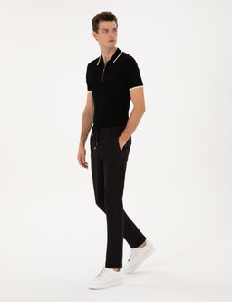 Siyah Slim Fit Klasik Jogger Pantolon