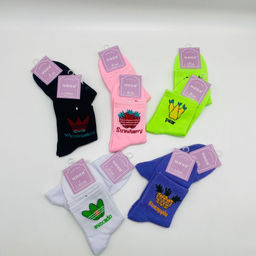 Носки женские МИНИ Фрукты 10 шт. в уп (арт. W16-6)