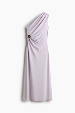 Vestido drapeado de un hombro