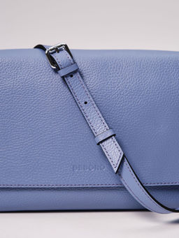 Сумка кожаная на плечо Deboro 30181 сиреневый закат